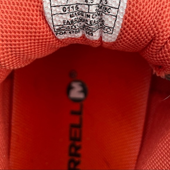Merrell Athletic Shoes, Gray, Orange, 7 - Picture 10 of 11
